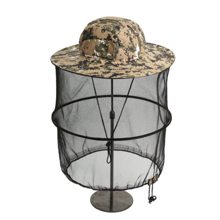 브로샵 해충방지 방충모자 픽셀카키 햇빛가리개모자 얼굴방충망 말벌보호복