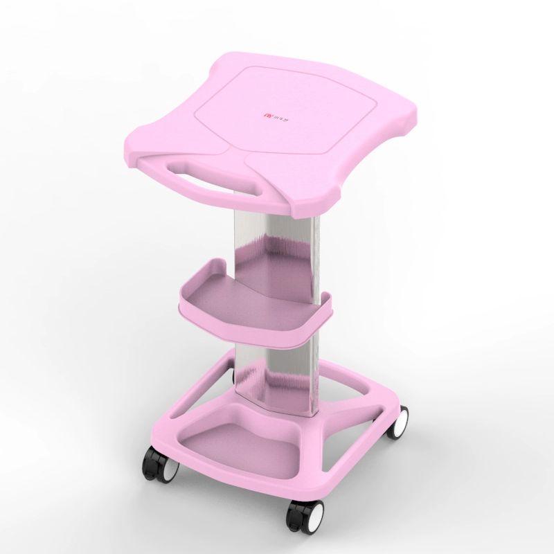 미용기기 수납대 용품 에스테틱 이동식 바퀴형 다용도 스테인리스 스틸 플라스틱 튼튼한 기구 화이트 다용도 기기용 기본구성 38x45x73cm - 상세 이미지 2