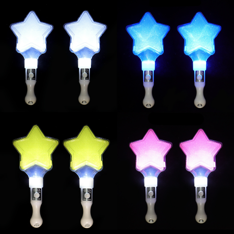 LED 응원봉 콘서트 파티 용품 응원 준비물 야광봉 색깔 별모양 도구 행사 길거리 학예회 - 상품 이미지