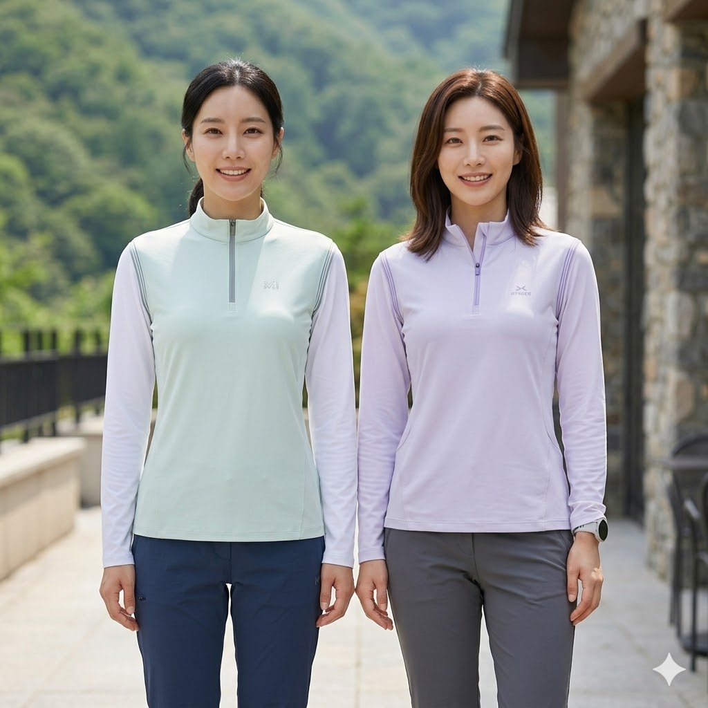 MILLET 여름 여성 아웃도어 냉감 스판 UV차단 등산 긴팔티셔츠 - 상세 이미지 4