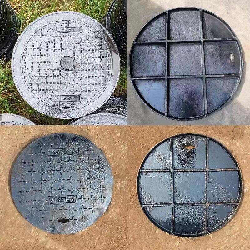 정화조 맨홀 뚜껑 고강도 플라스틱 재질 하수 오수 우수관 원형 덮개 경량 논슬립 - 상세 이미지 3