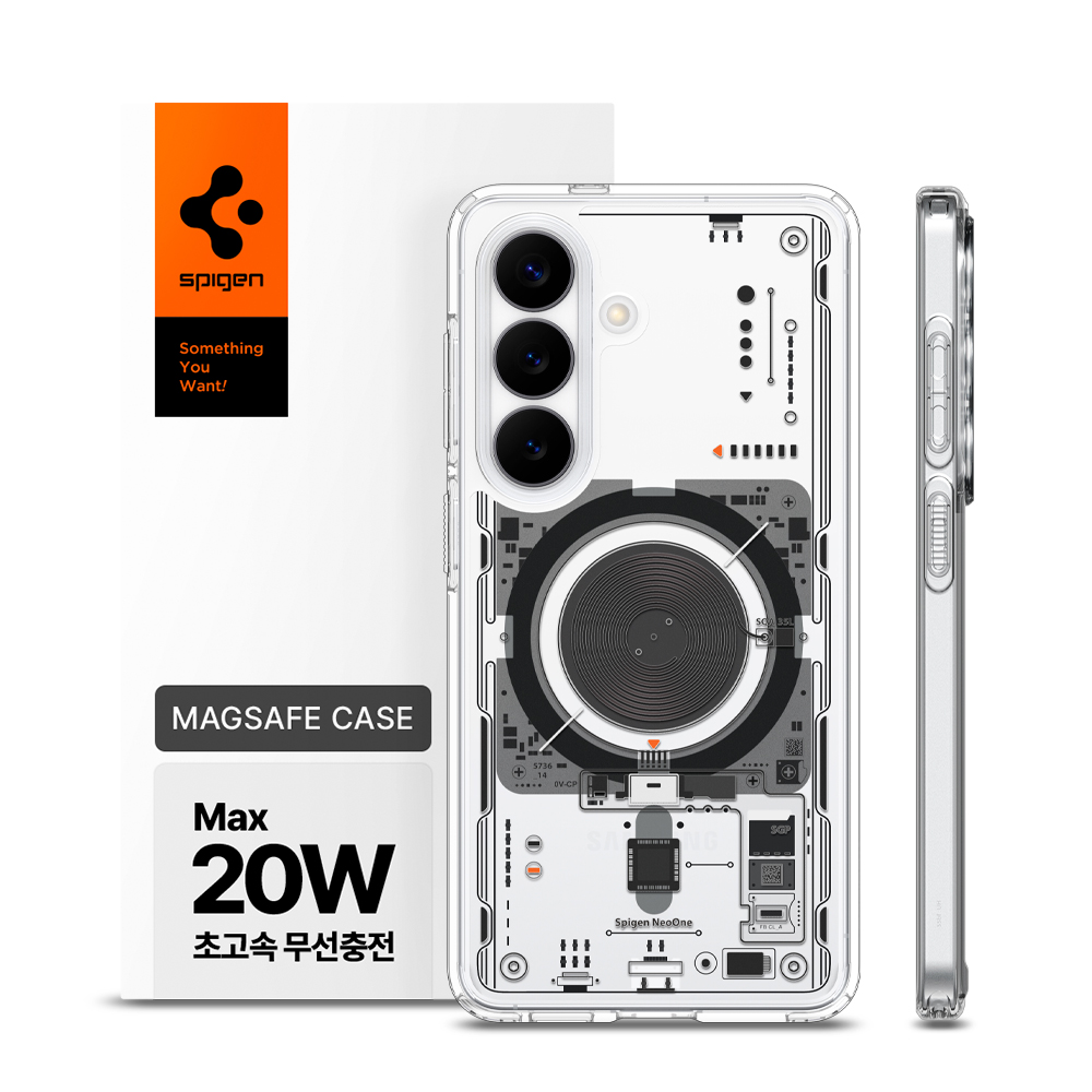 20W 충전 슈피겐 갤럭시 맥세이프 케이스 울트라하이브리드맥핏 네오원 투명, 갤럭시S26 플러스