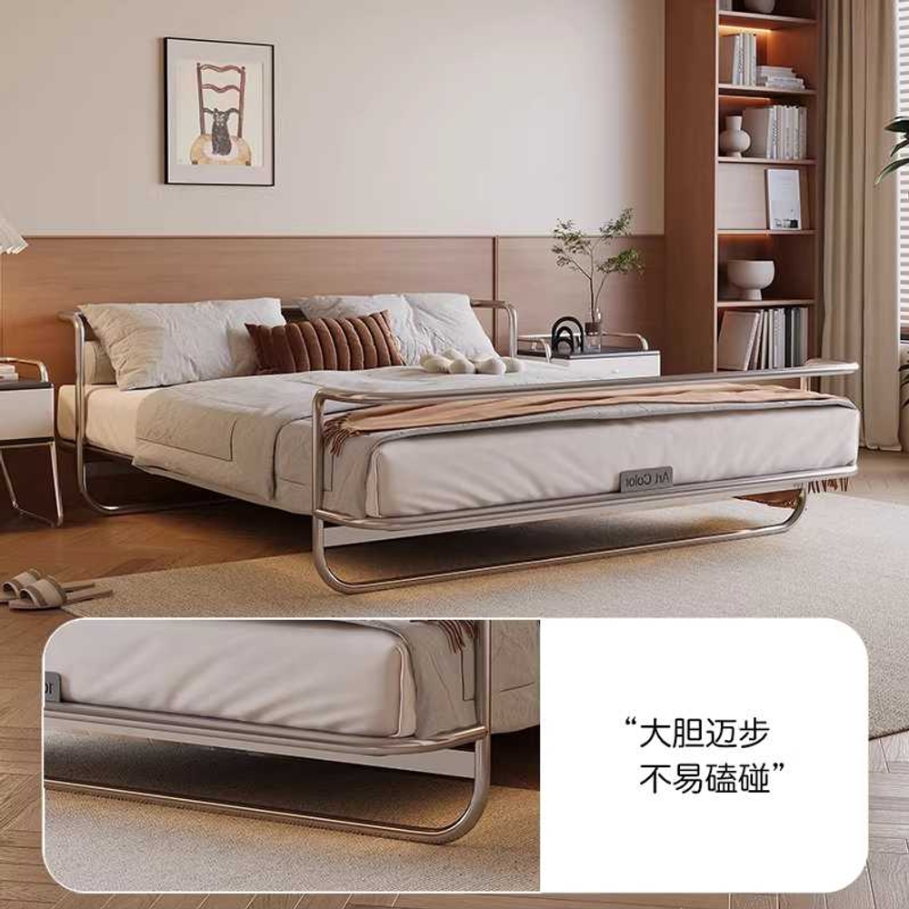 스텐 침대프레임 철제 싱글 베드 받침대 모던 미니멀 1500x2000mm - 상세 이미지 4