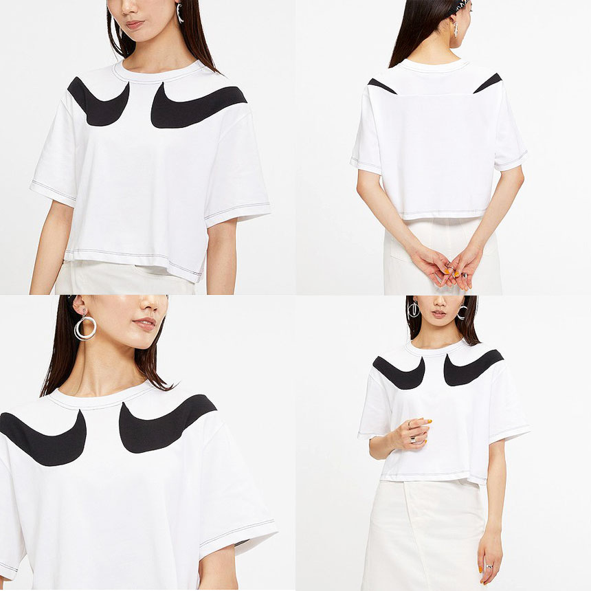 [시즌세일] 나이키 NSW 스우시 여자 반팔 크롭 티셔츠 DD5591 화이트, XL - 상세 이미지 5