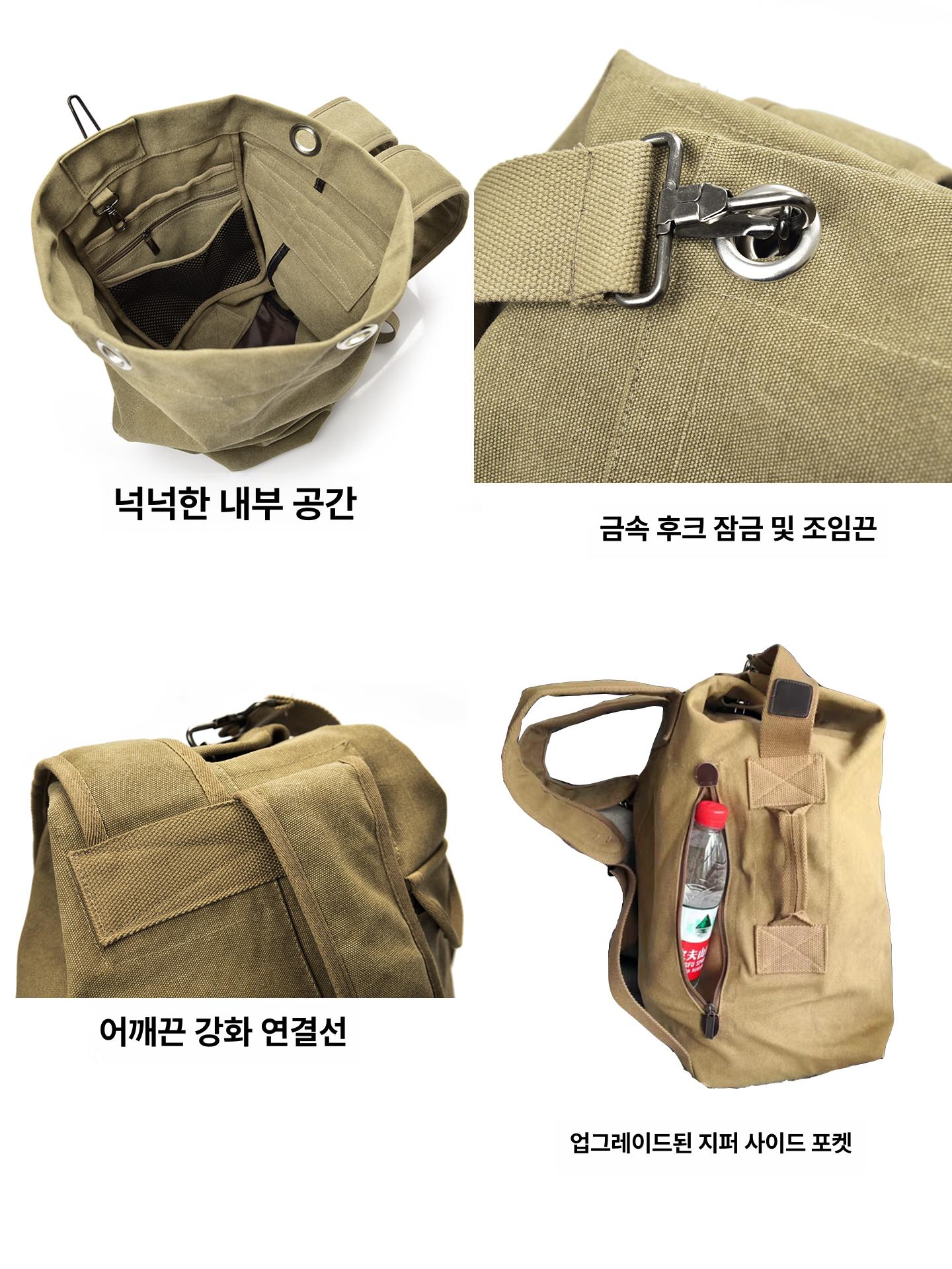 대형 백팩 군용 여행가방 남성 등산 A. 야외 배낭 카키 A - 상세 이미지 3