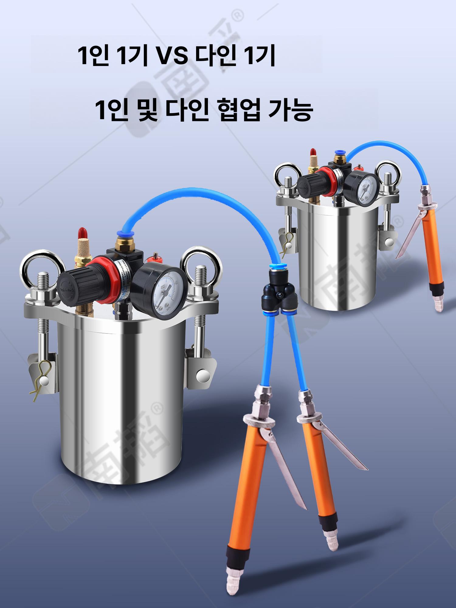 정량 토출기 실리콘 액체 구리스 에폭시 순간접착제 스테인레스 스틸 1L 공압식 정밀 압력 고유량 NT-11 - 상세 이미지 3