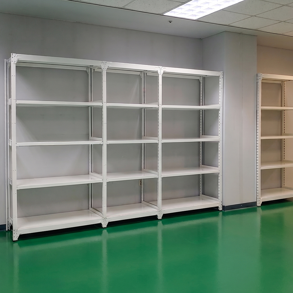 철제선반 중량랙 5단 조립식 앵글 무볼트 창고 선반 300kg 1200x600x1800 - 상세 이미지 2