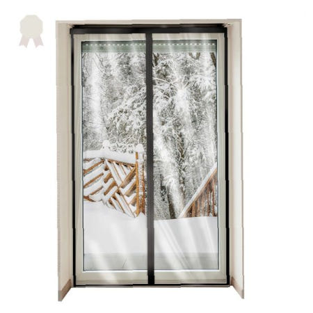 현관문 겨울 냉기 차단 투명 방한 커튼 바람막이 단열 에너지 절약 난방비 절감