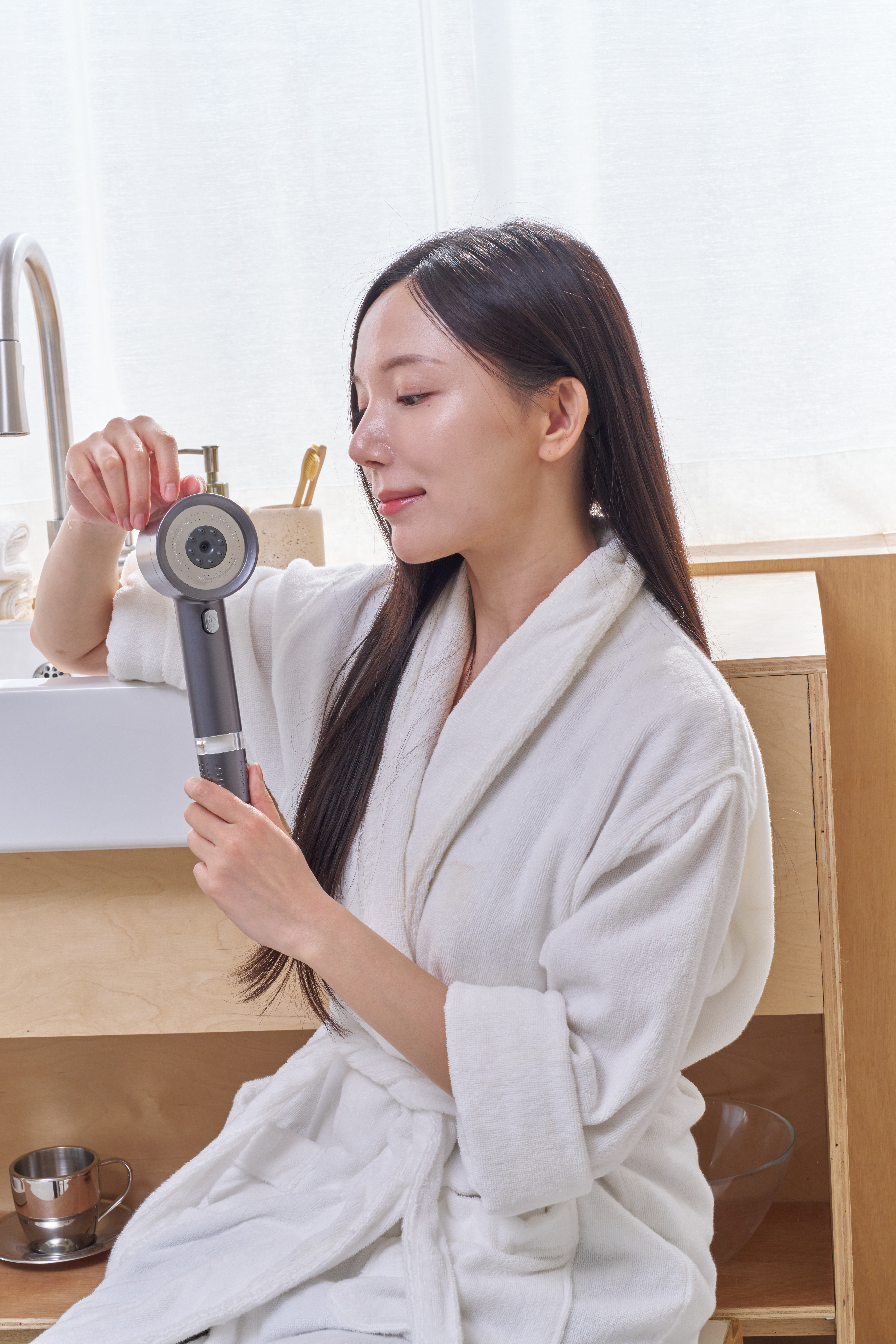 이브제로 미네랄 향균 필터 샤워기 헤드 온오프 4단 수압조절 이미지 7