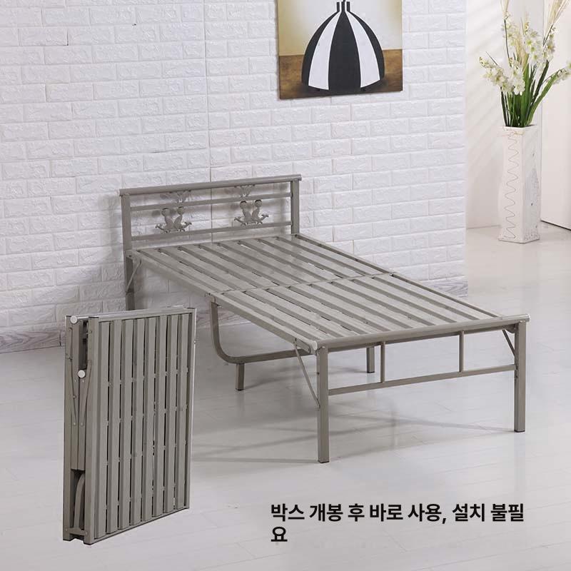 침대 받침 철제 접이식 매트리스 간이 낮잠 자취방 기숙사 깔판 - 상세 이미지 3