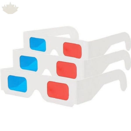 입체영상감상용 적청렌즈 종이재질 안경 영화관람 교육자료 체험학습 이벤트 행사