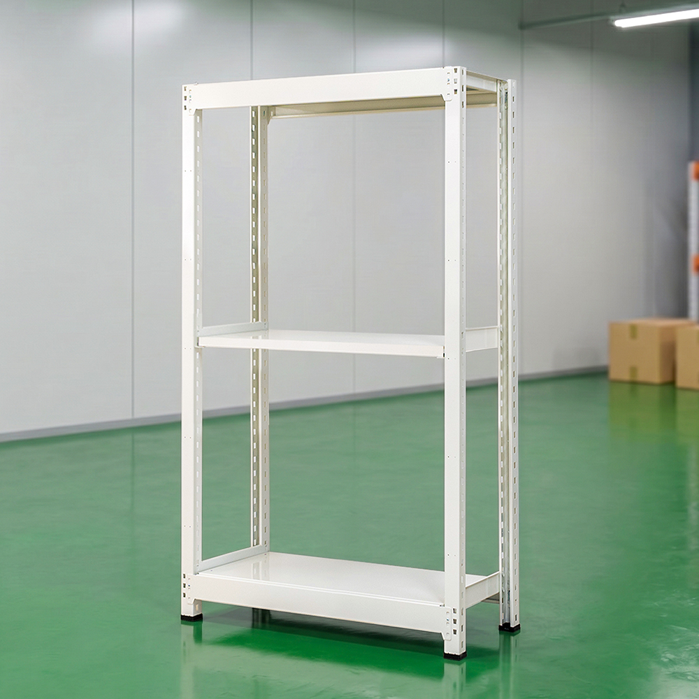 철제선반 중량랙 3단 조립식 앵글 무볼트 창고 선반 300kg 1200x450x1200 - 상세 이미지 4