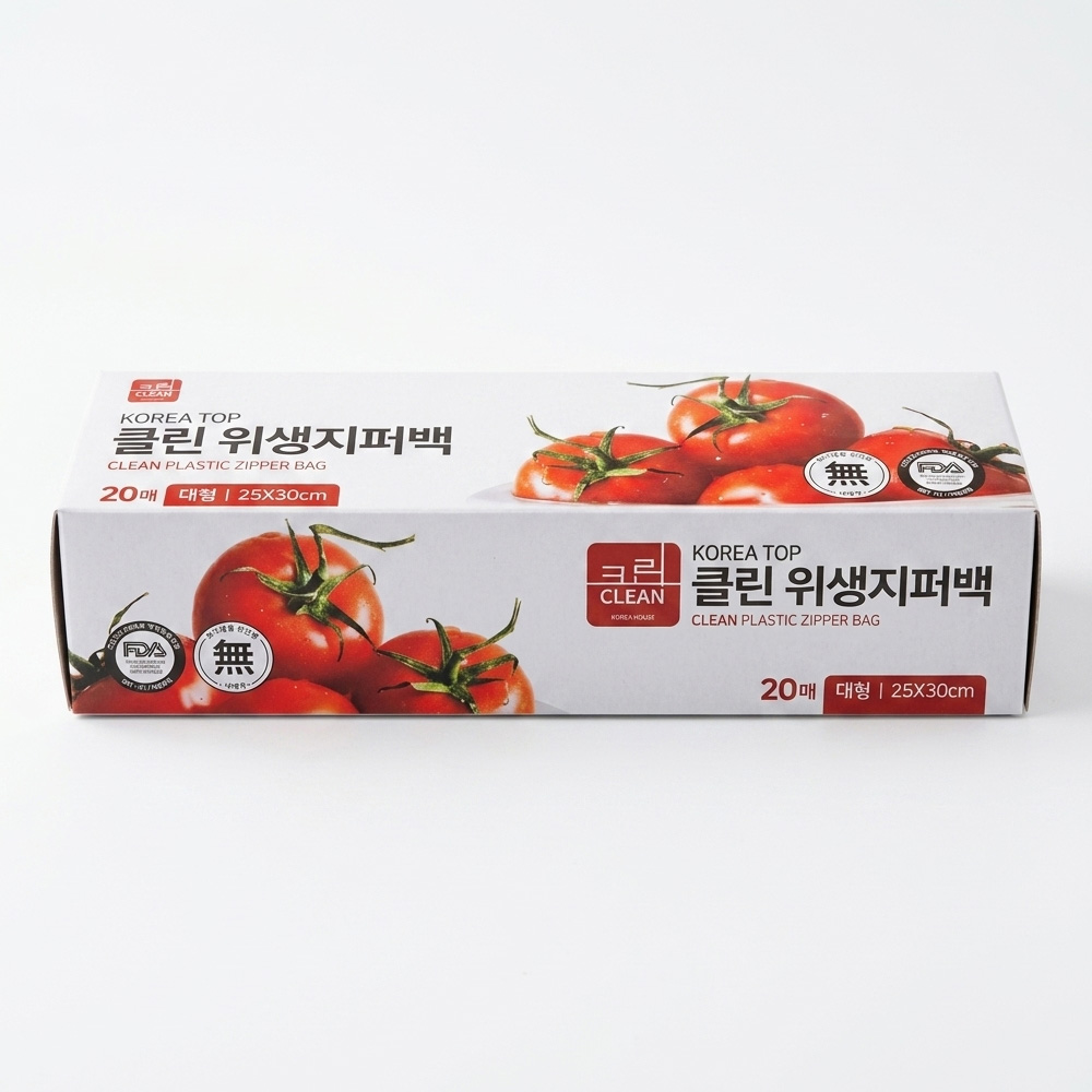 클린 지퍼백 비닐팩 25x30cm, 20매, 1개 - 상세 이미지 2