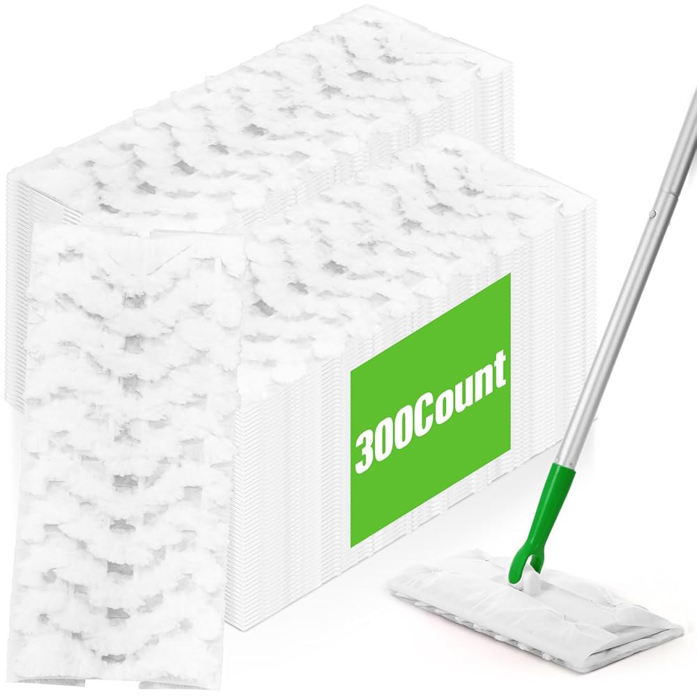 Gejoy Swiffer 스위퍼 대걸레와 호환되는 튼튼한 애완 스위핑 리필, 및 대걸레 리필 무향 견목 먼지떨이 극세사 패드 털 청소용, 먼지 동물 드라이 바닥 일회용 천, - 상품 이미지