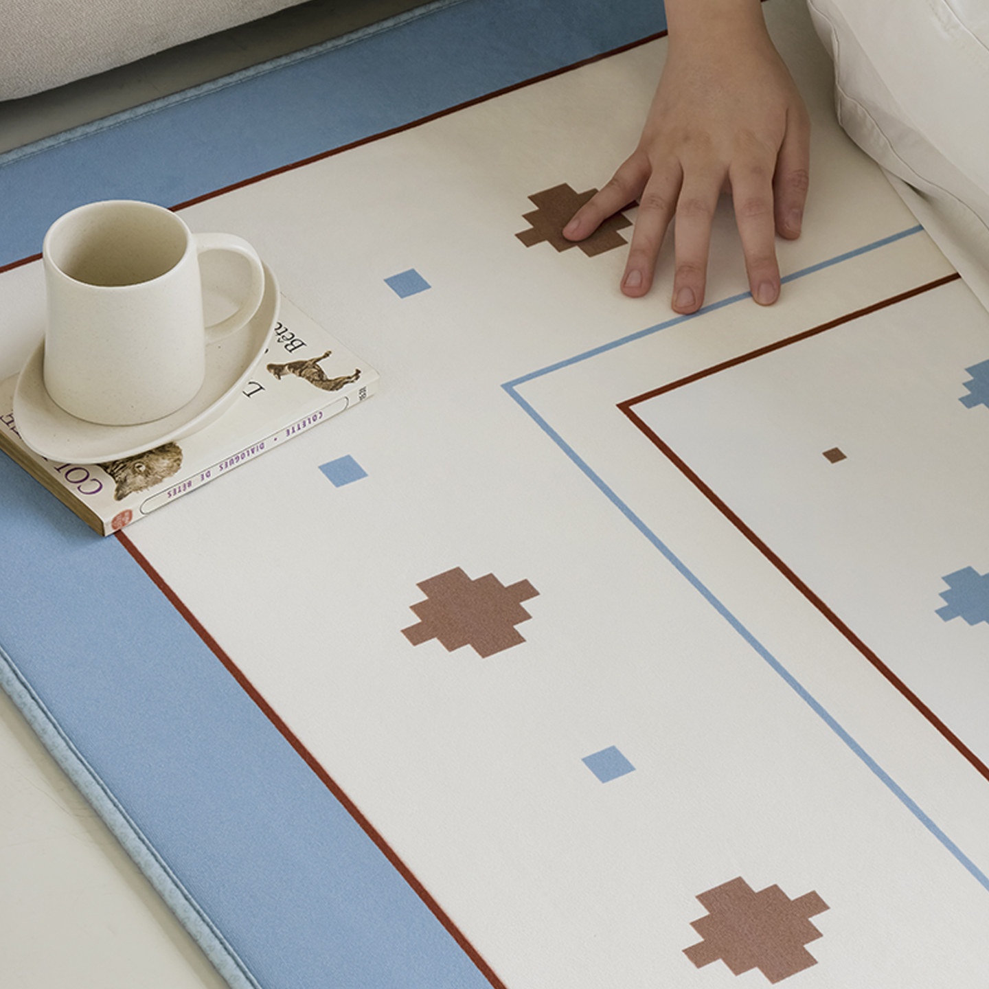 베니스맨션 소프티 발수 러그 사계절 단모 거실 침실 소프트 카페트 단일 색상, 150x200cm 이미지 8
