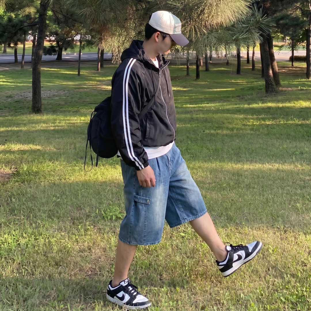 남자버뮤다청반바지 남자7부청바지 흑청바지 이미지 6