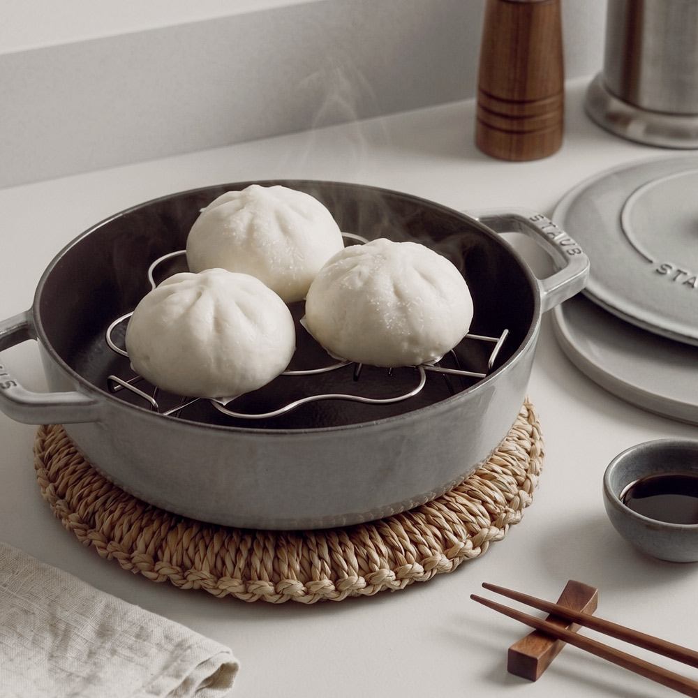주방 스테인리스 찜판 찜기 찜채반 삼발이 스티머 스텐 접이식 찜 받침대 이미지 6