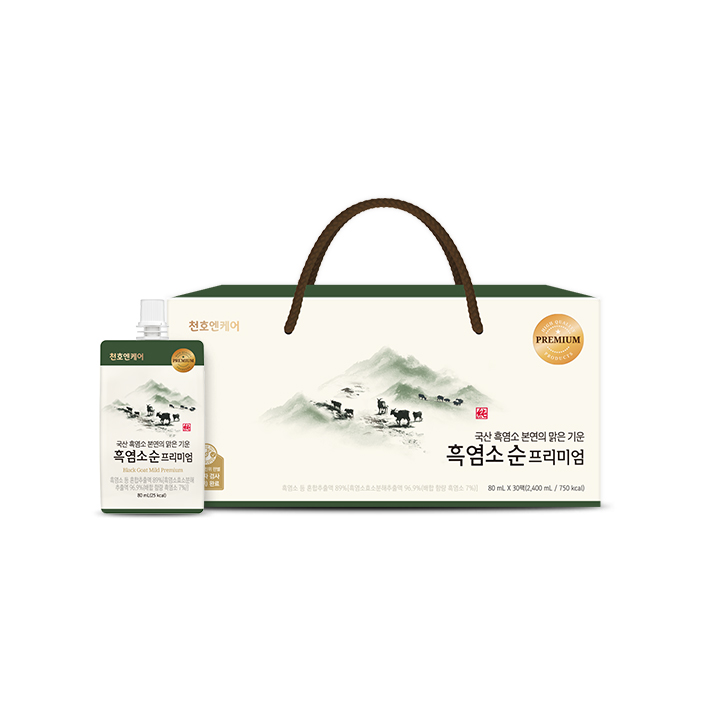 천호엔케어 순한 식물성 원료 자연방목 흑염소진액 순 프리미엄 80ml x 30개입 이미지 2