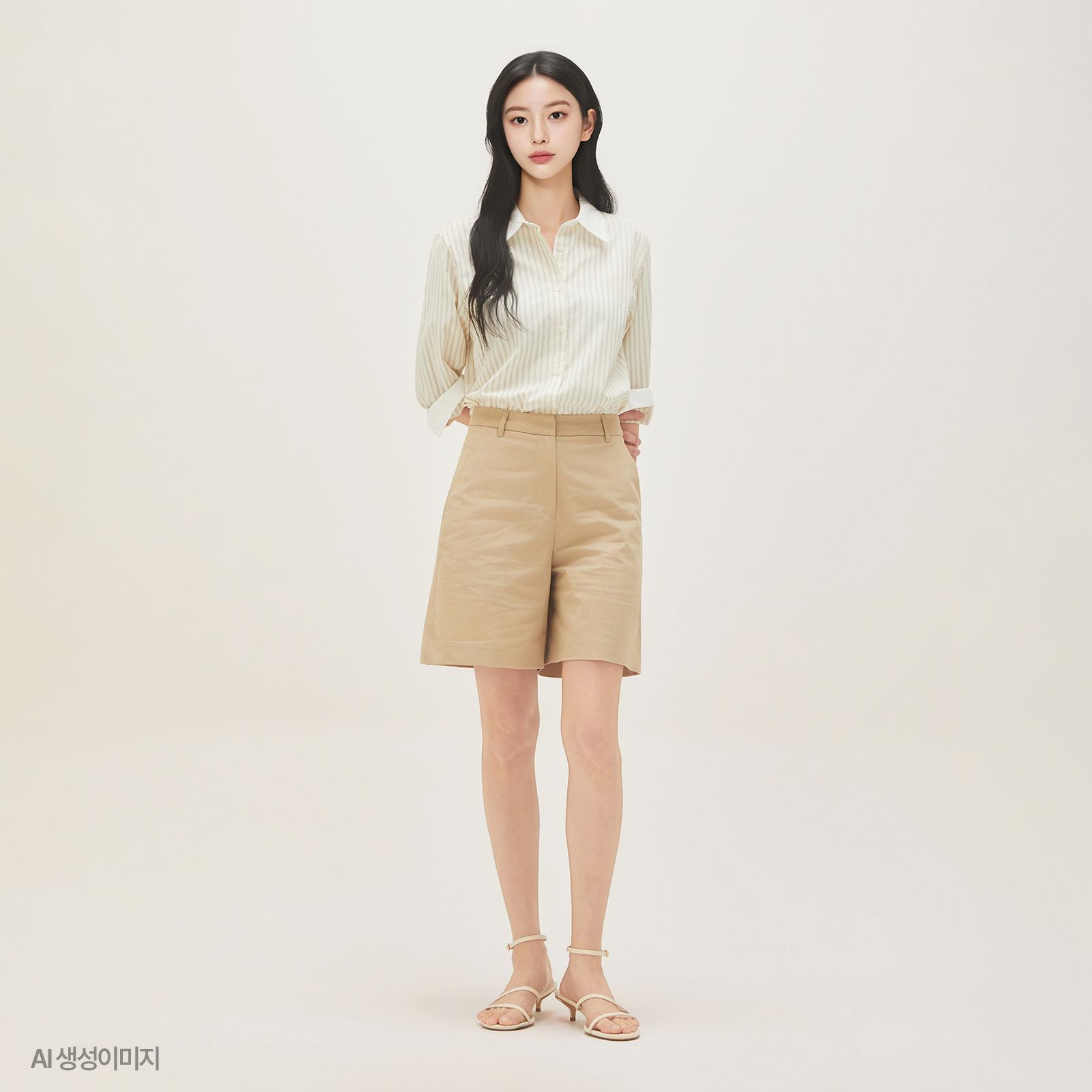 로엠 벨티드 코튼 쇼츠 RMTWG25R16 - 상세 이미지 4