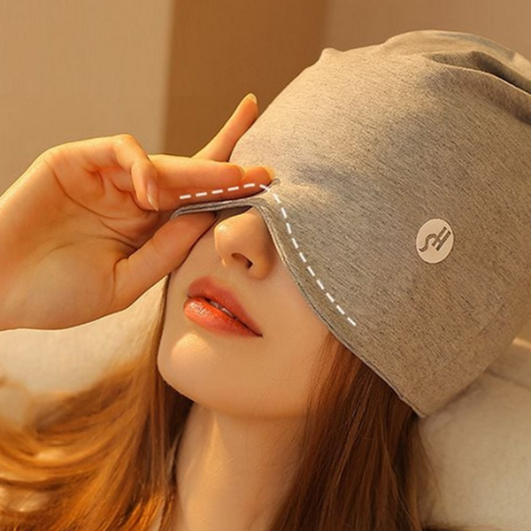 부드러운 코튼 수면 안대 모자형 모자 겸 안대 여성 숙면 - 상품 이미지