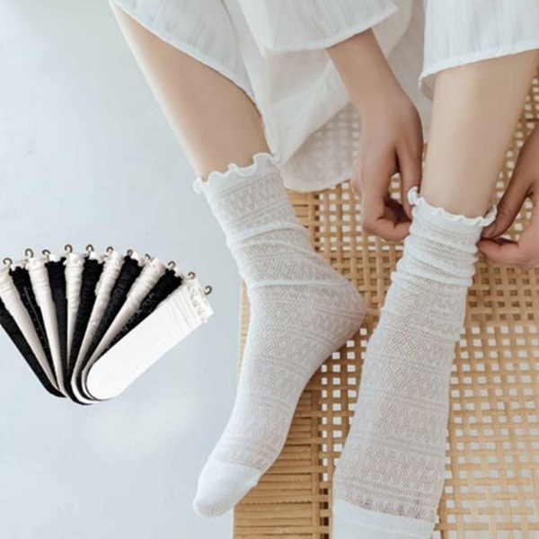 시스루 여성 양말 레이스 양말 데일리 여름 패션 - 상품 이미지
