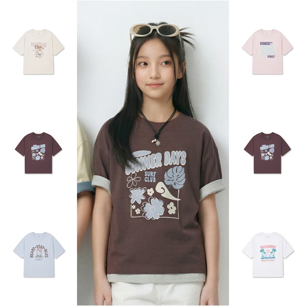 폴햄키즈 여름 여아 에어리쿨 그래픽 반팔 티셔츠5color(택1) G2TS2832