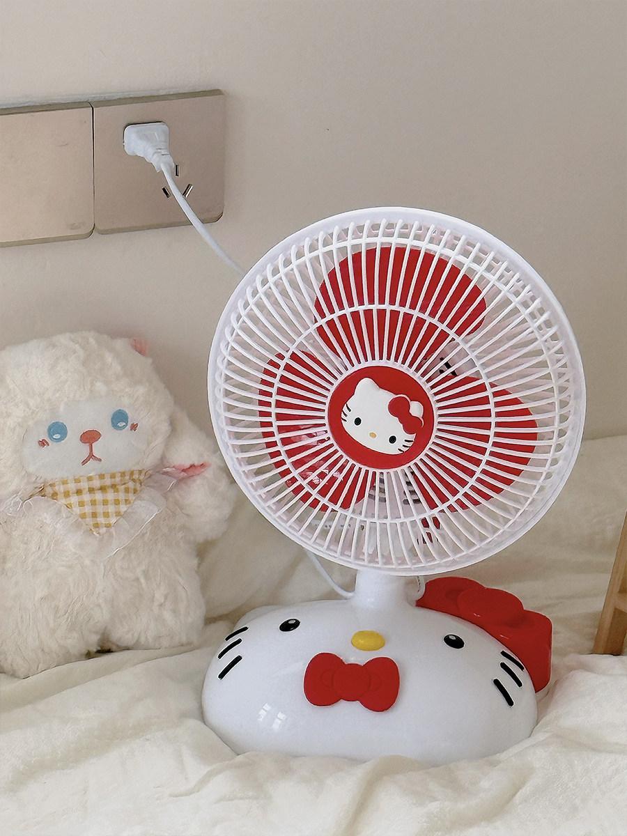 헬로키티 미니 선풍기 탁상용 강력 풍량 회전 기능 가성비 장식 인테리어 은하수상사 1m 케이블 직접 플러그인 - 상세 이미지 3