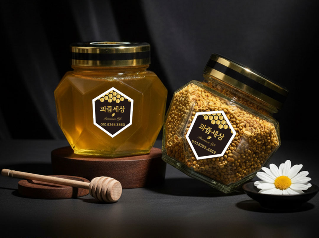 천연 벌꿀 토종 아카시아꿀 500g 건화분 250g 다이아 선물세트 - 상품 이미지