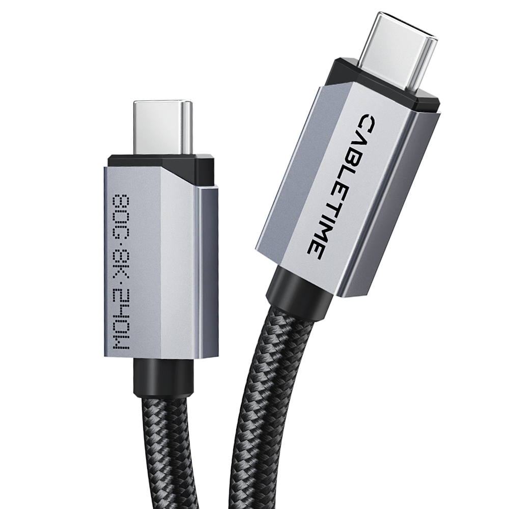 케이블타임 USB4 V2.0 8K 80Gbps 240W C타입 케이블 0.5m, 1개 - 상품 이미지