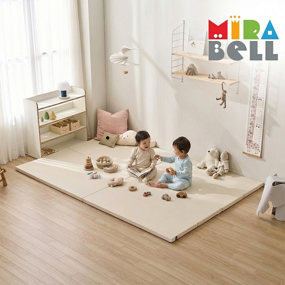 미라벨 엘린 아기유아 층간소음 놀이방 4단 항균형 폴더매트 140x200 3color - 상품 이미지