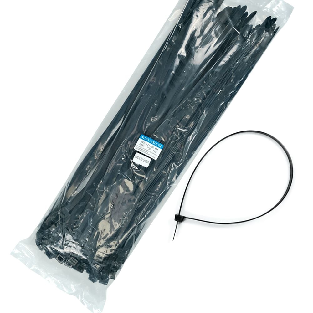 Kimspp 케이블타이 12x600mm 블랙 (약100개입) - 상품 이미지