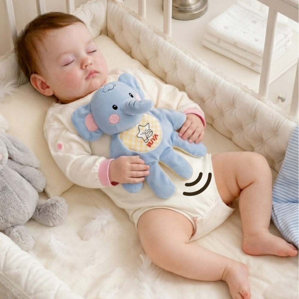 이리야 자동 토닥인형 아기 재우는 수면 유아 바디필로우 쿠션 봉제인형 맘보코끼리무음 제품 이미지