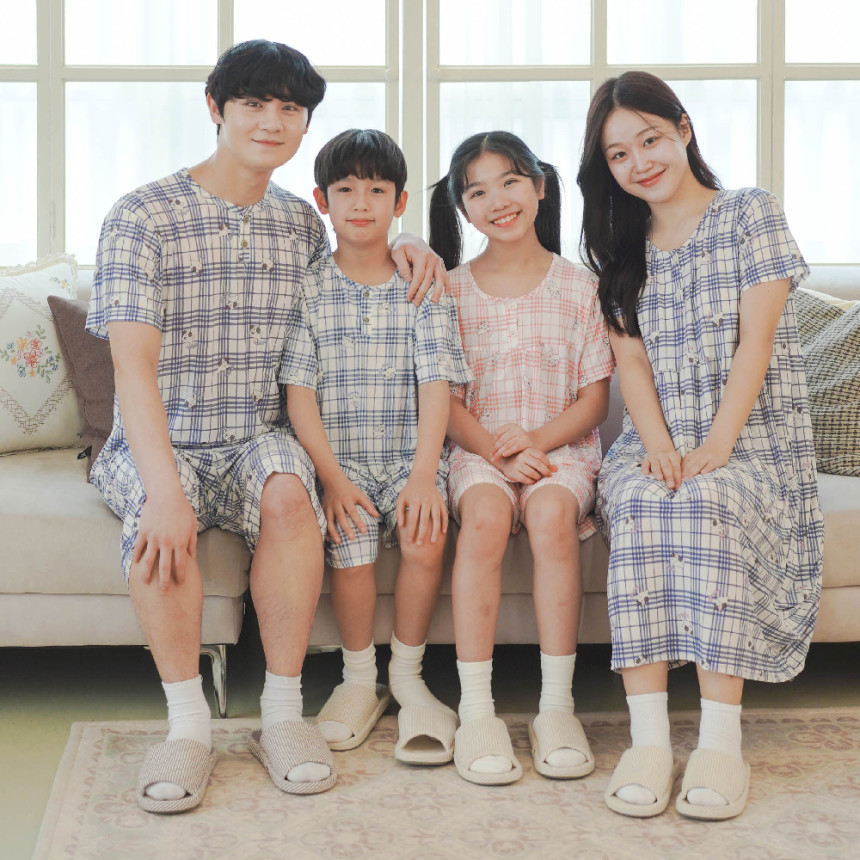 폭스클럽 여름 잠옷 여성 원피스잠옷 냉감 편한 빅사이즈 패밀리 홈웨어 파자마