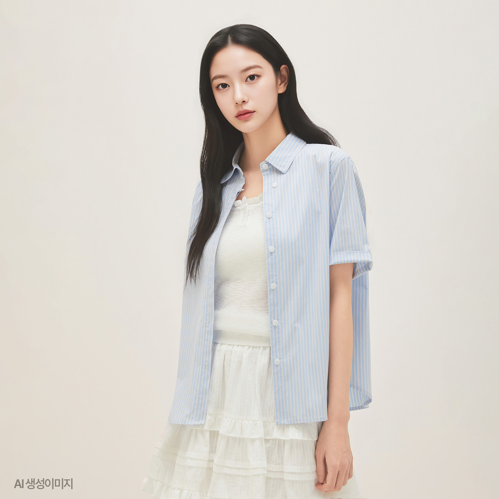 로엠 올데이 반팔 셔츠 RMYWG25R11 - 상품 이미지