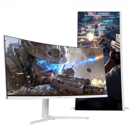 래안텍 PANTHEON CQA34C80SM 화이트 FastVA 180 UWQHD USB-C 멀티스탠드 무결점/ M