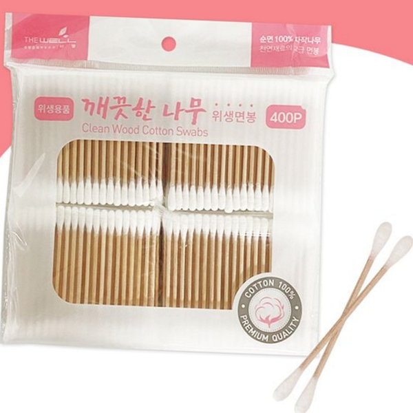 일회용 순면 위생 면봉 개별포장 나무 위생 면봉 휴대용 청결 - 상품 이미지