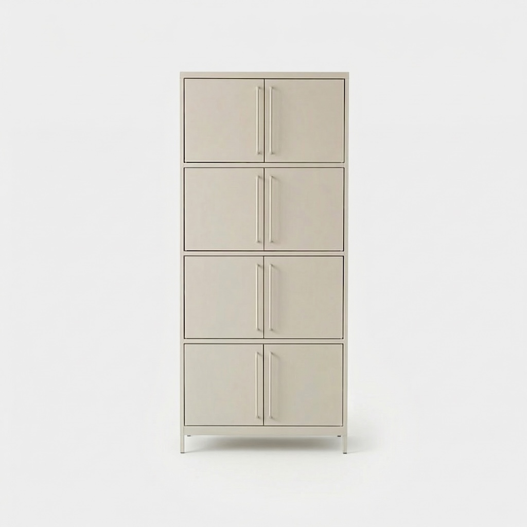 피도르 캐비넷 8문 수납장 9132030 913x455x2070mm, 4단, 크림 9567.3084 - 메인 이미지