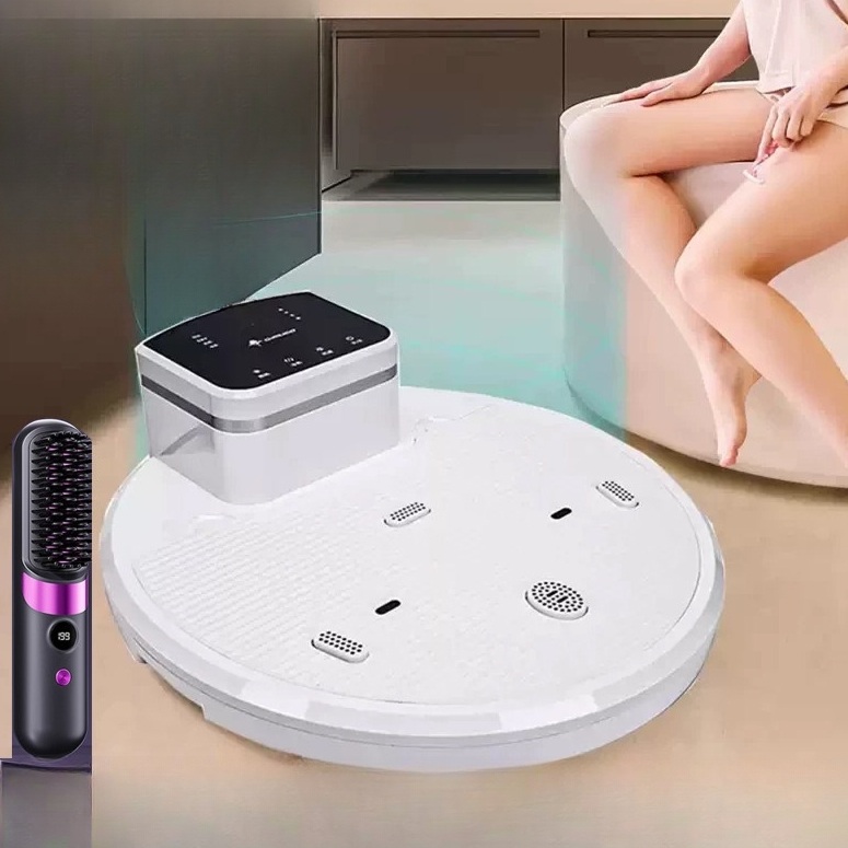 바디드라이어 에어 전신 샤워 후 강력 순간 건조 화이트 원형 디자인 스마트 LED