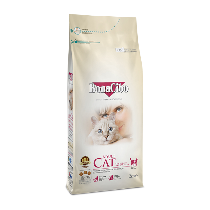보나시보 슈퍼 프리미엄 고양이 건식 사료 치킨 엔초비_라이스, 2kg, 1개 - 상품 이미지
