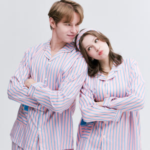 엠엠즈 메종핑크 실크핏 성인 긴팔 파자마 간절기 잠옷 상하세트 착용 후기 | 사이즈/핏 총정리 - 상품 이미지 3