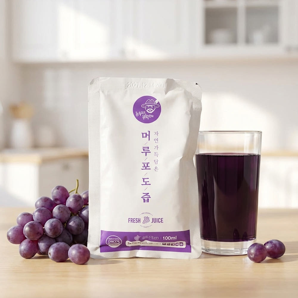 NFC착즙 100% 국내산 머루포도즙 저온 살균 착즙 100ml, 10포, 1개 - 상품 이미지