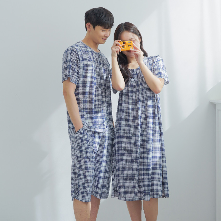 폭스클럽 여름 잠옷 여성 원피스잠옷 냉감 편한 빅사이즈 패밀리 홈웨어 파자마