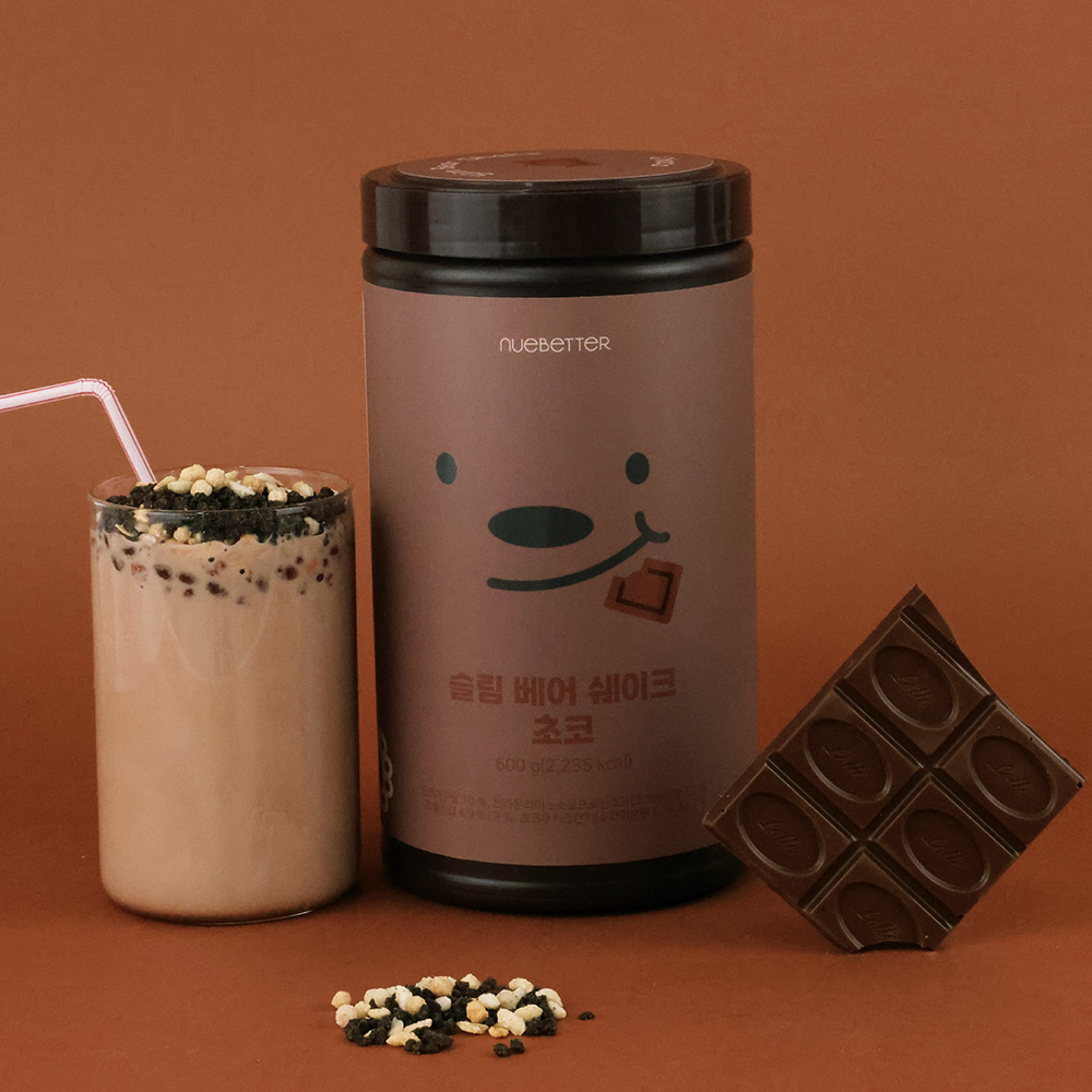 뉴베러 슬림 베어 버니 단백질 쉐이크 대용량 600g 맛있는 다이어트 식사대용 프로틴 - 상세 이미지 2