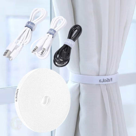 MoonH 찍찍이테이프 전선타이 케이블타이 5m 1개