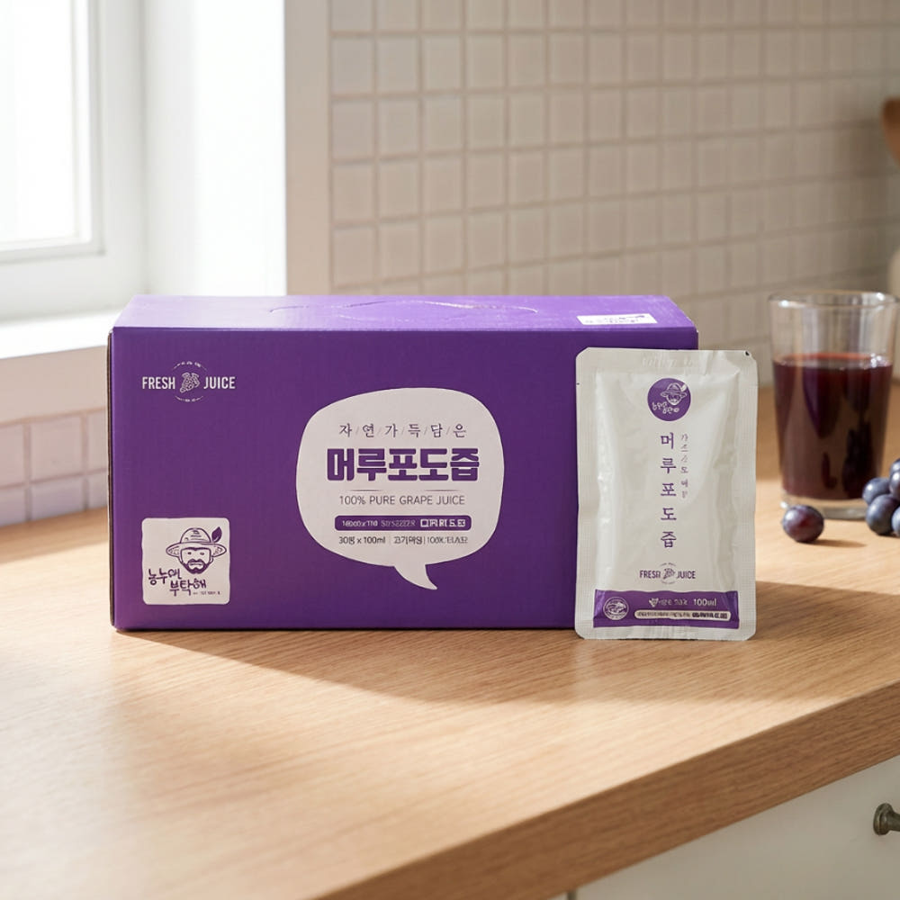 NFC착즙 100% 국내산 머루포도즙 저온 살균 착즙 100ml, 30포, 1개 - 상세 이미지 2