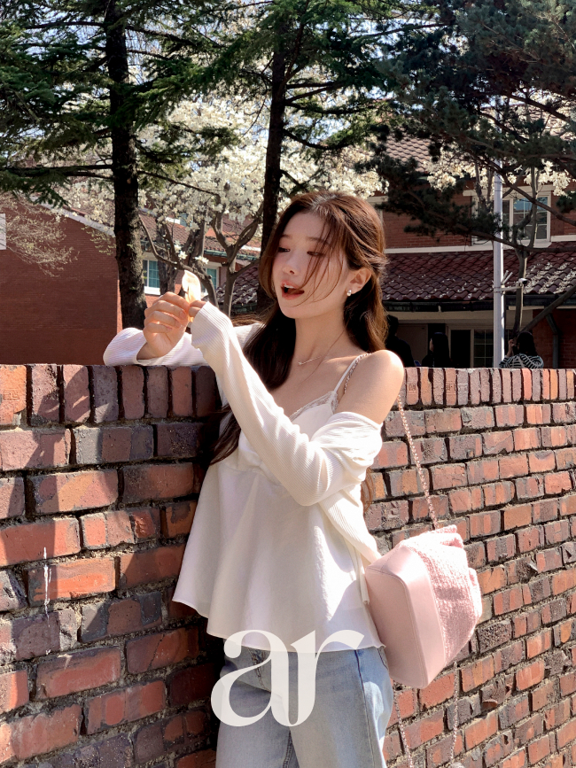 파스텔 골지 브이넥 니트 가디건 cd3661 이미지 3