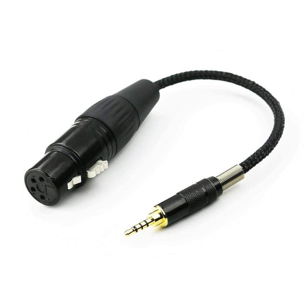 뉴판타지아 2.5mm Trrs 밸런스 남성용에서 4핀 XLR 여성 헤드폰 오디오 어댑터 Astell&Kern AK240 AK320 AK380용 온쿄 DP-X1 FIIO X5III - 상품 이미지
