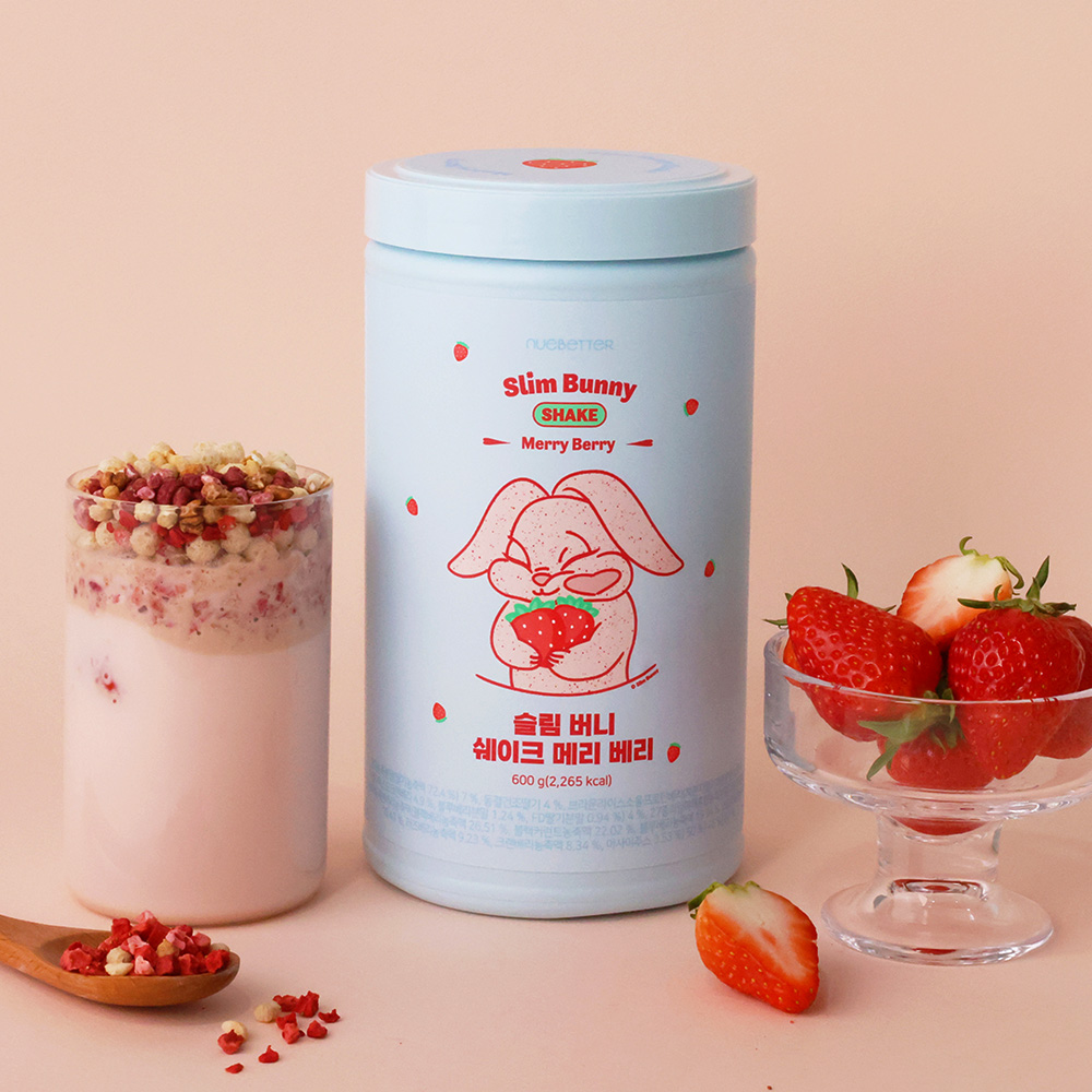 뉴베러 슬림 베어 버니 단백질 쉐이크 대용량 600g 맛있는 다이어트 식사대용 프로틴 - 상세 이미지 5