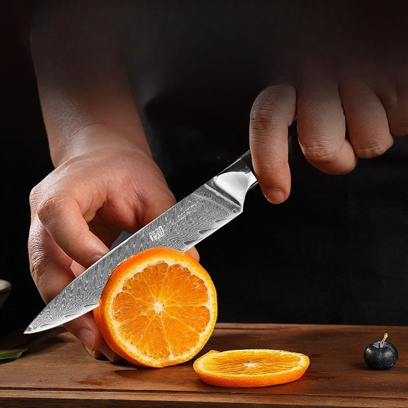 핀킹 다마스커스 스틸 만용도 과도 가정용 주방 다용도 멜론 껍질 벗기는 칼 - 상세 이미지 3