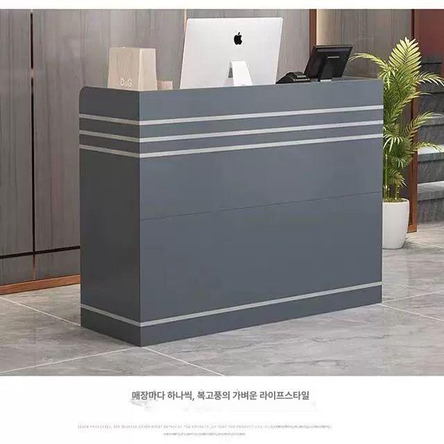 식당카운터 계산대 안내데스크 리셉션 카운터 테이블 인포데스크 프론트 따뜻한 인포메이션 - 상세 이미지 4